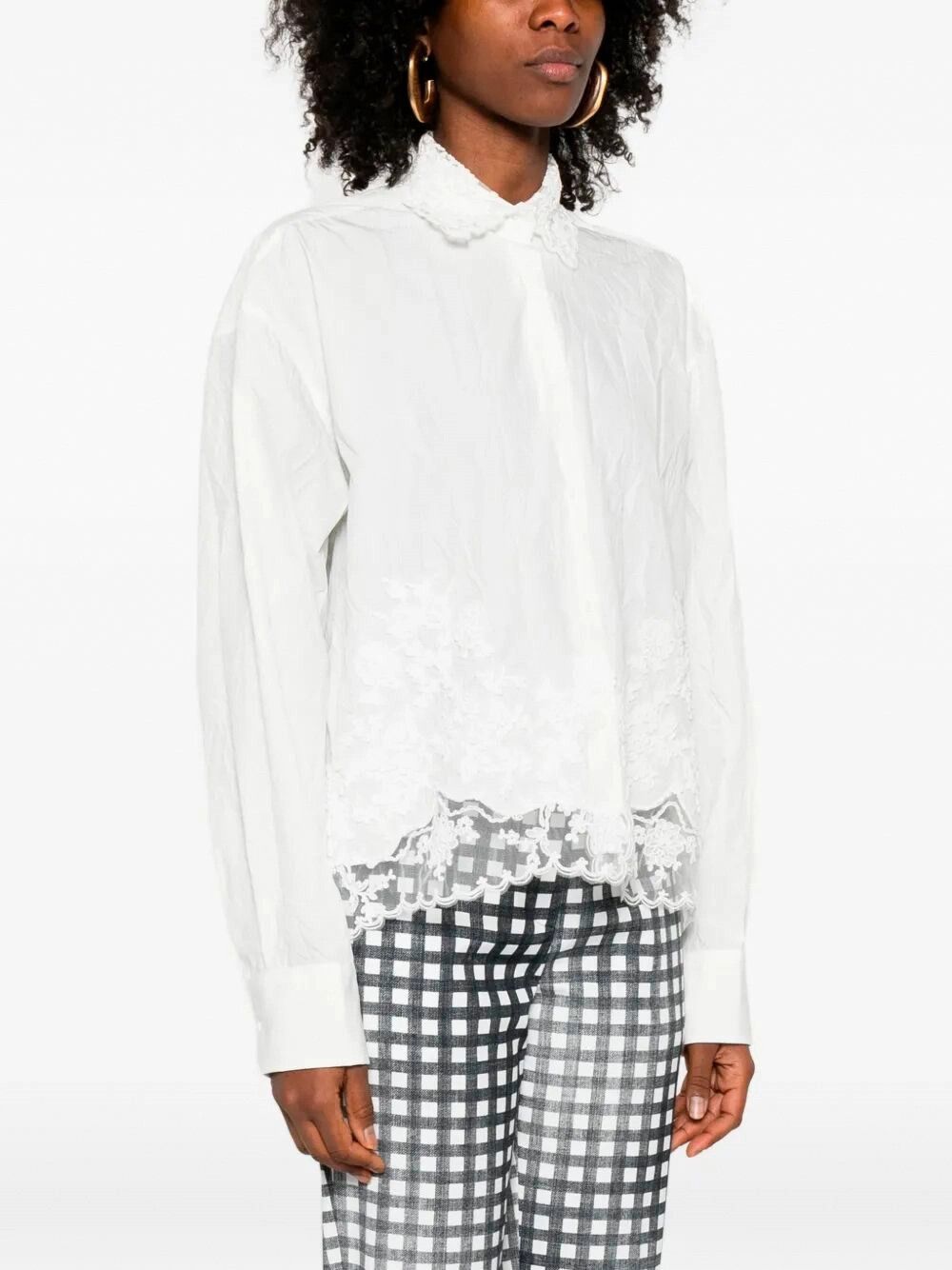 Ermanno Scervino Shirt With Embroidery Size M / US 6-8 / IT 42-44 - 3 Thumbnail