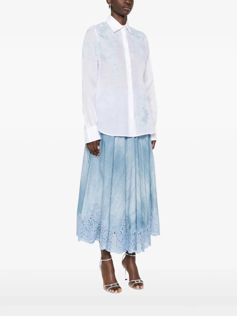 Ermanno Scervino Shirt With Embroidery Size M / US 6-8 / IT 42-44 - 3 Thumbnail