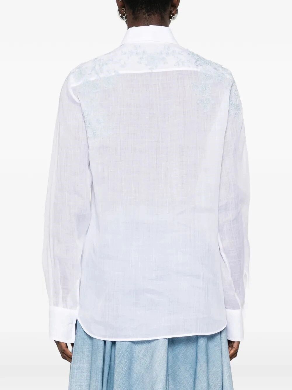 Ermanno Scervino Shirt With Embroidery Size M / US 6-8 / IT 42-44 - 5 Thumbnail