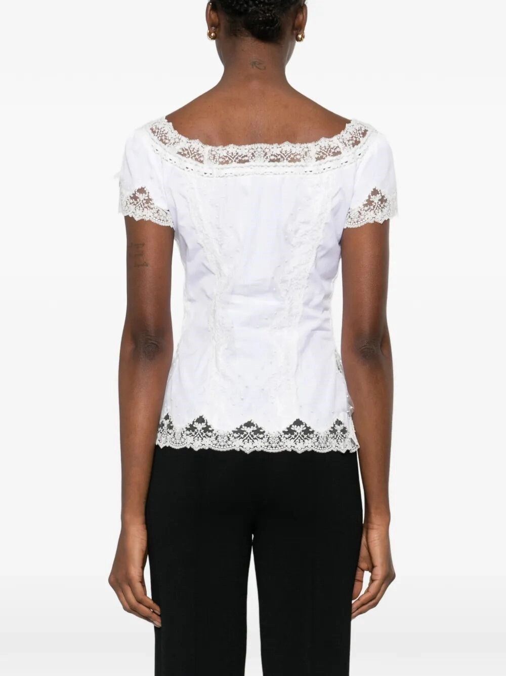 Ermanno Scervino Shirt With Embroidery Size M / US 6-8 / IT 42-44 - 3 Thumbnail