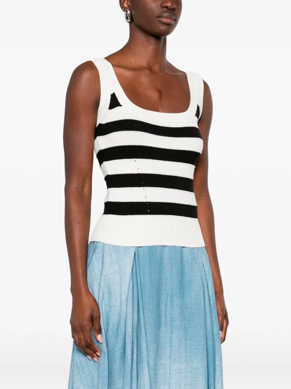Ermanno Scervino Knit Tank Top Size M / US 6-8 / IT 42-44 - 3 Thumbnail