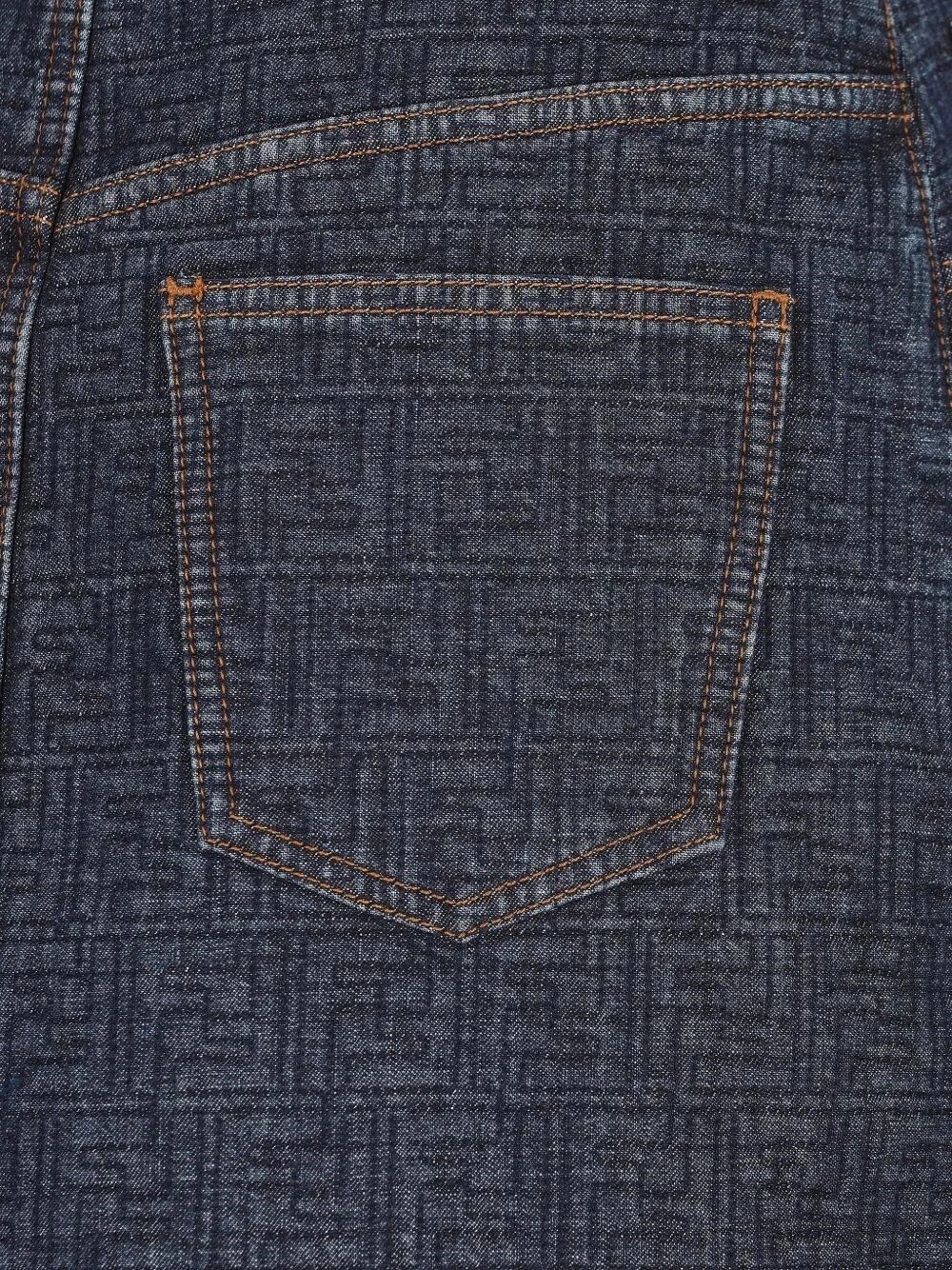 Fendi `FF Padded` Denim Skirt Size 28" / US 6 / IT 42 - 4 Thumbnail