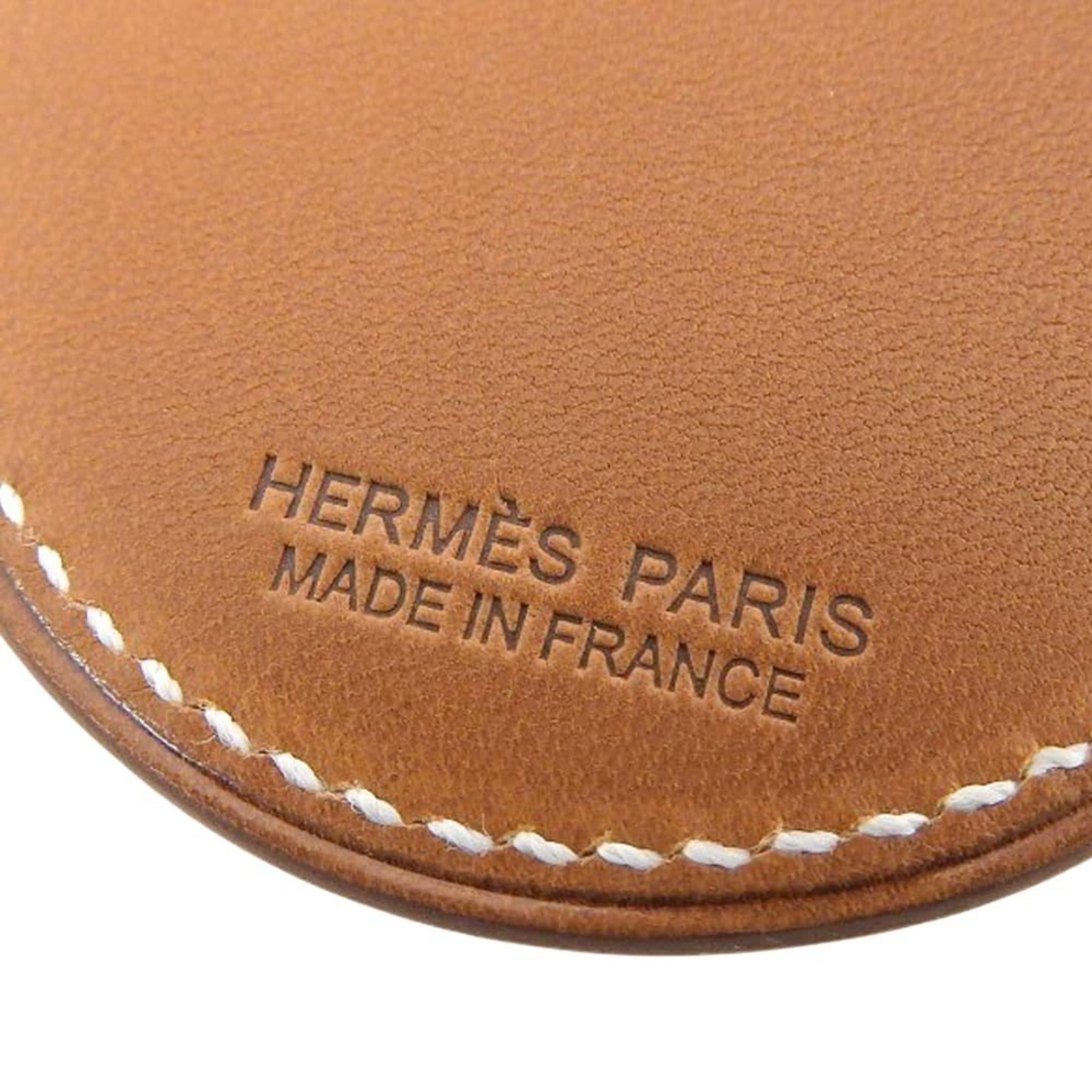 Hermes Hermes Hermès Air Tag Two-Tone Leather Strap, Brown and Yellow Size ONE SIZE - 7 Thumbnail