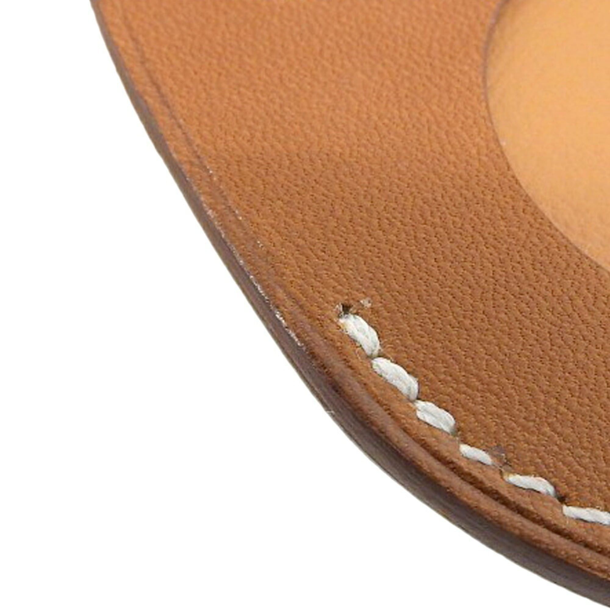 Hermes Hermes Hermès Air Tag Two-Tone Leather Strap, Brown and Yellow Size ONE SIZE - 5 Thumbnail