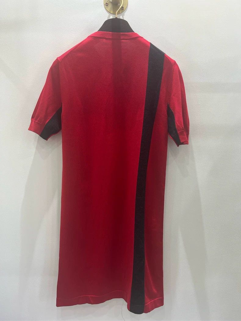 Louis Vuitton Louis Vuitton Red Silk Wool Dress M Size M / US 6-8 / IT 42-44 - 2 Thumbnail