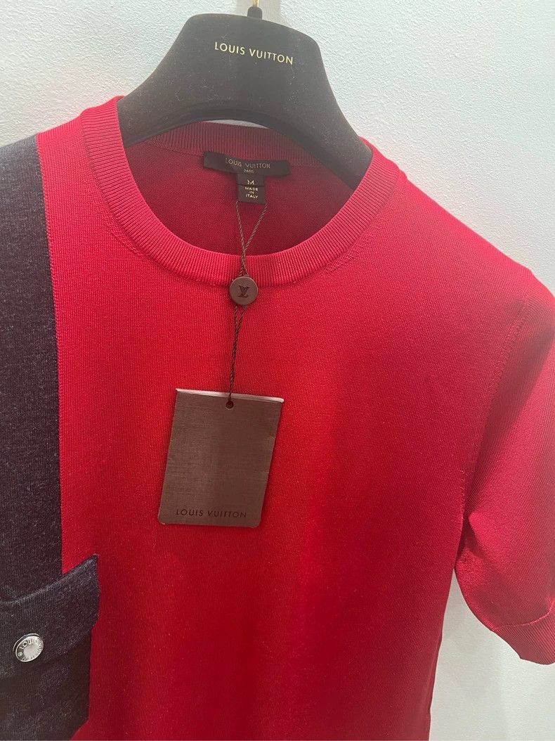 Louis Vuitton Louis Vuitton Red Silk Wool Dress M Size M / US 6-8 / IT 42-44 - 5 Thumbnail