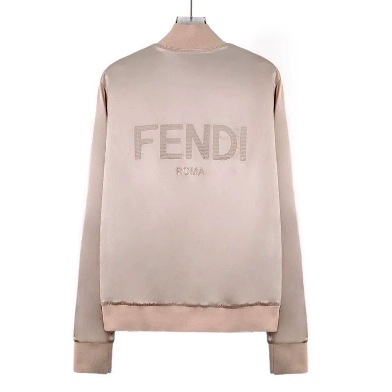 Fendi Fendi Pink Logo Embroidered Zip Jacket Size M / US 6-8 / IT 42-44 - 2 Thumbnail