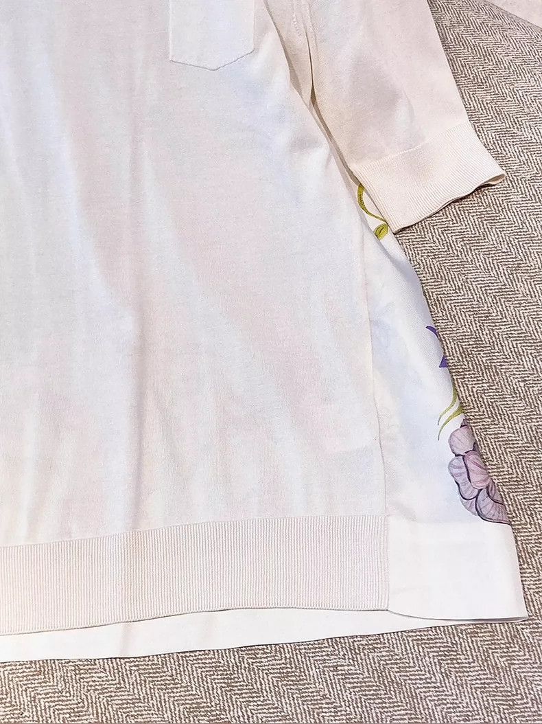 Loro Piana Loro Piana Silk Panel Short Sleeve Top Size US M / EU 48-50 / 2 - 4 Thumbnail