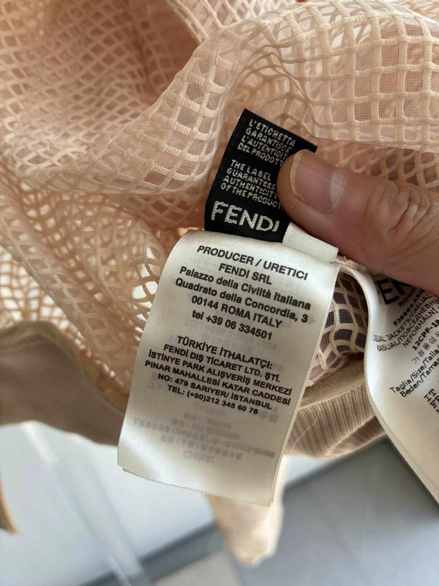 Fendi Fendi Beige Mesh Sun Protection Jacket Size US M / EU 48-50 / 2 - 5 Thumbnail