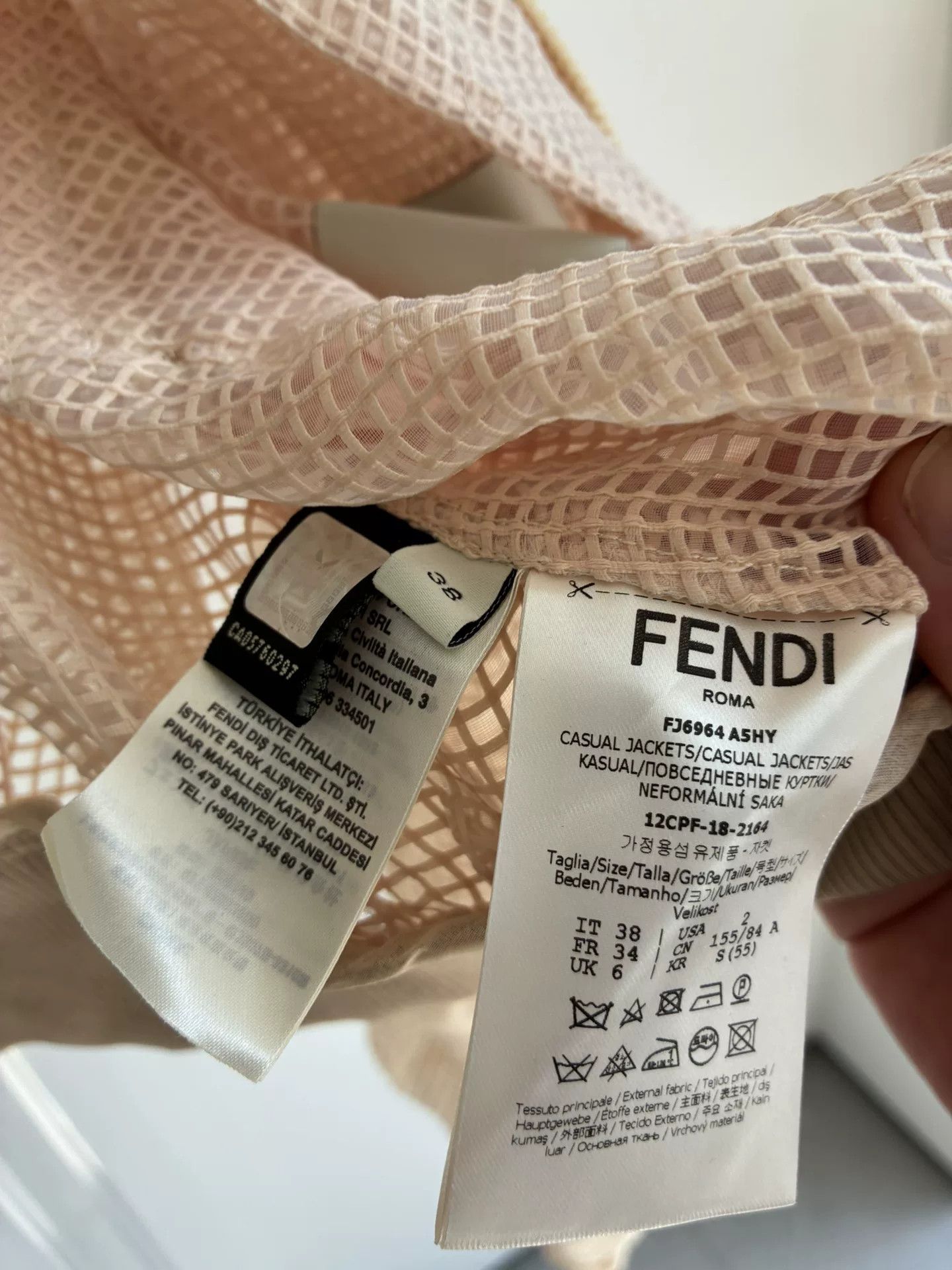 Fendi Fendi Beige Mesh Sun Protection Jacket Size US M / EU 48-50 / 2 - 4 Thumbnail