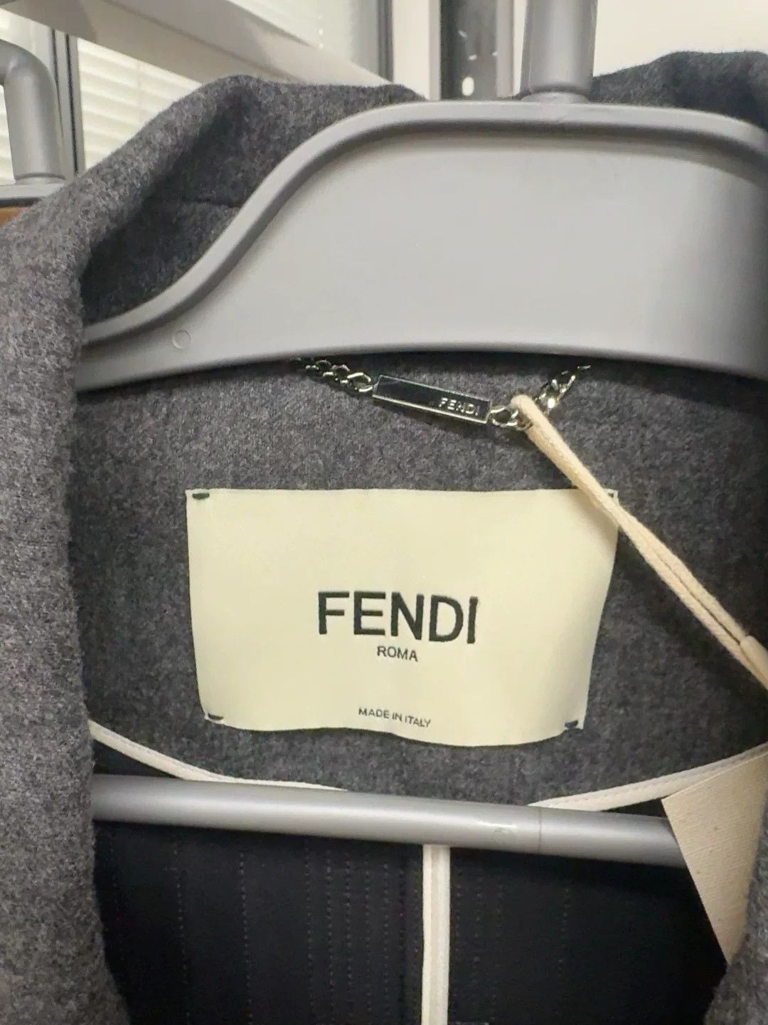 Fendi Fendi Gray Double-Breasted Blazer Size US XXS / EU 40 - 2 Thumbnail