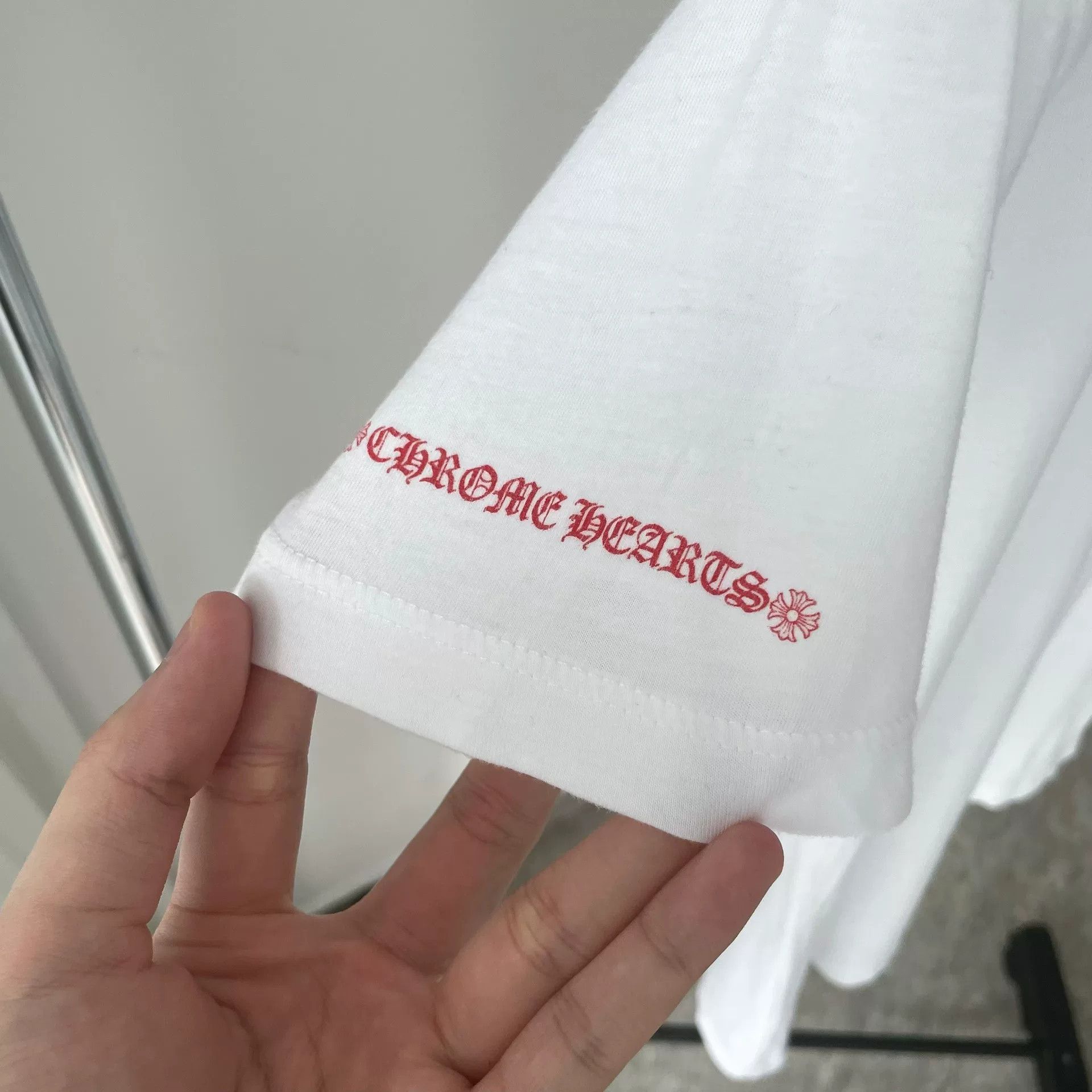 Chrome Hearts Chrome Hearts White V-Neck Short Sleeve Tee Size US XS / EU 42 / 0 - 3 Thumbnail
