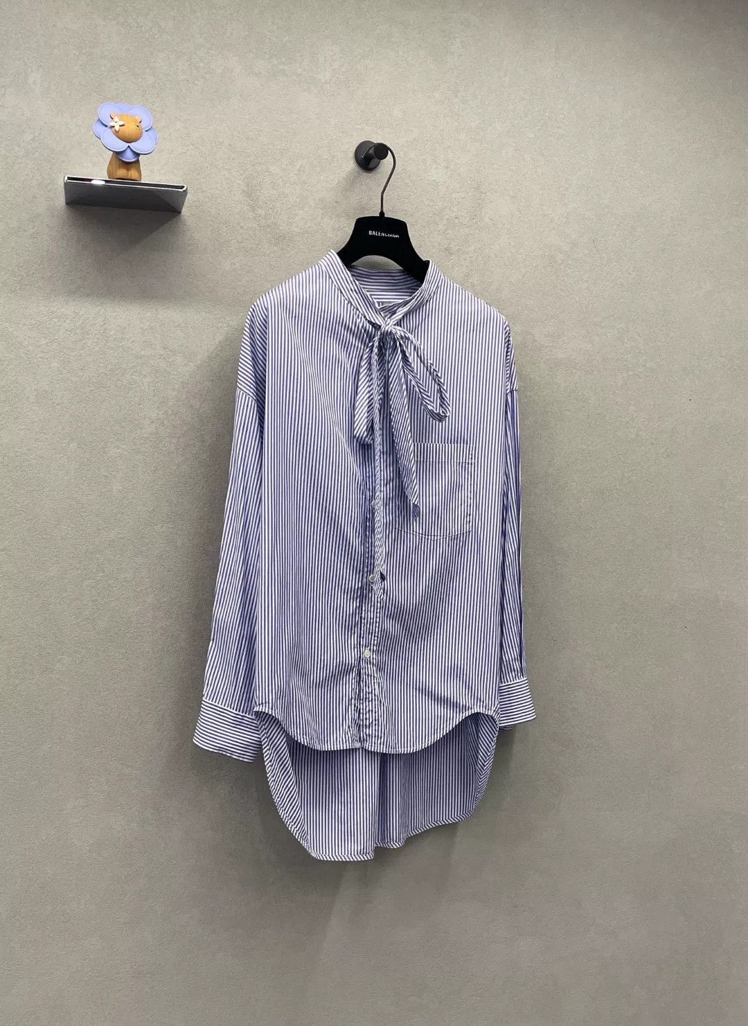 Balenciaga Balenciaga Blue Striped Shirt Size US XS / EU 42 / 0 - 3 Thumbnail