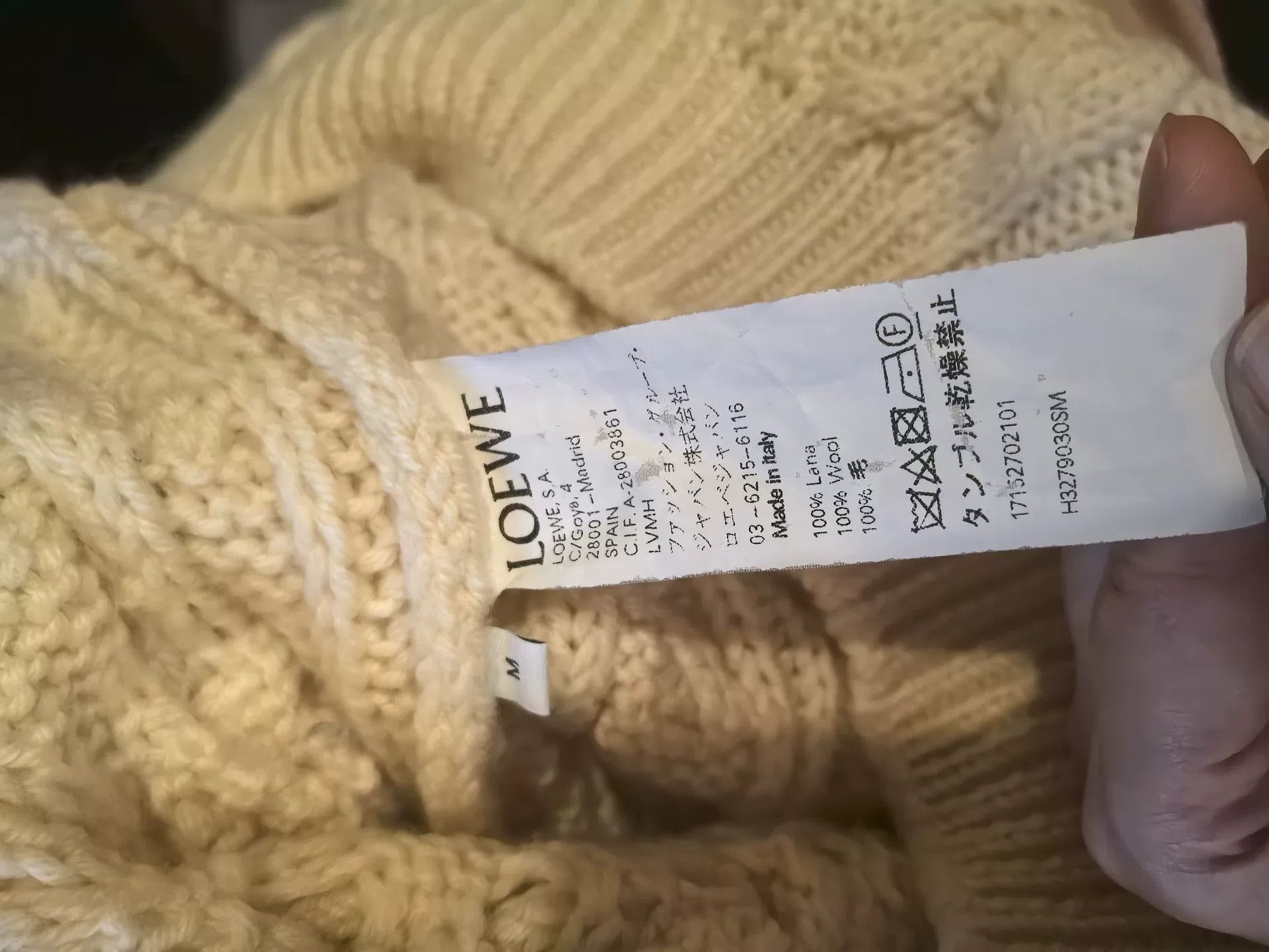 Loewe LOEWE Beige Sweater Size M Size US M / EU 48-50 / 2 - 5 Thumbnail