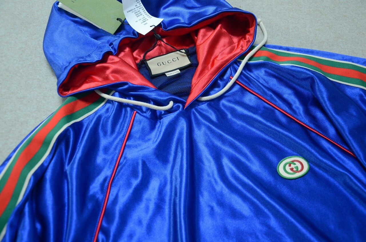 Gucci gucci silk hooded sport jacket sweatshirt Size US M / EU 48-50 / 2 - 3 Thumbnail