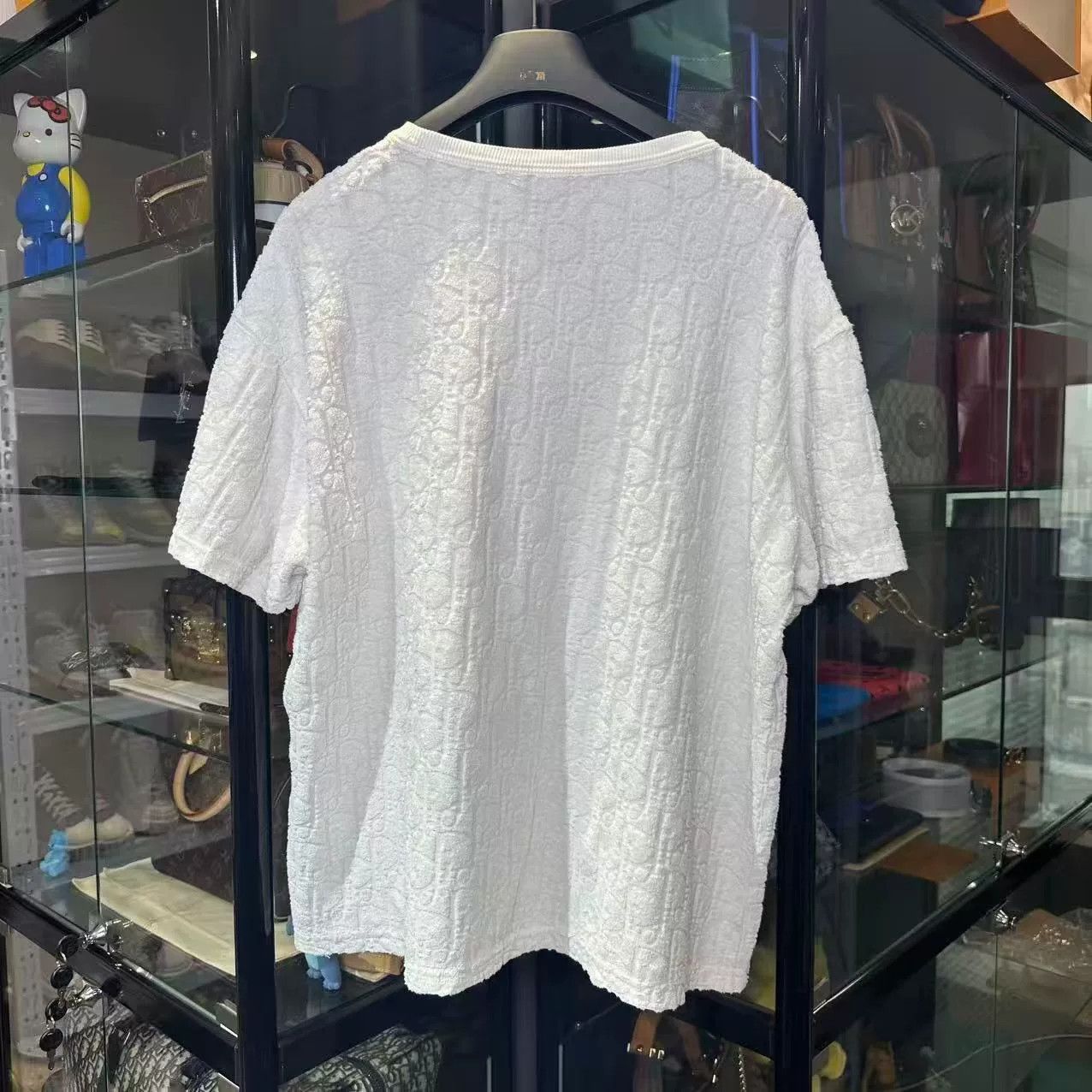 Dior dior white short sleeve towel print top Size US L / EU 52-54 / 3 - 2 Thumbnail