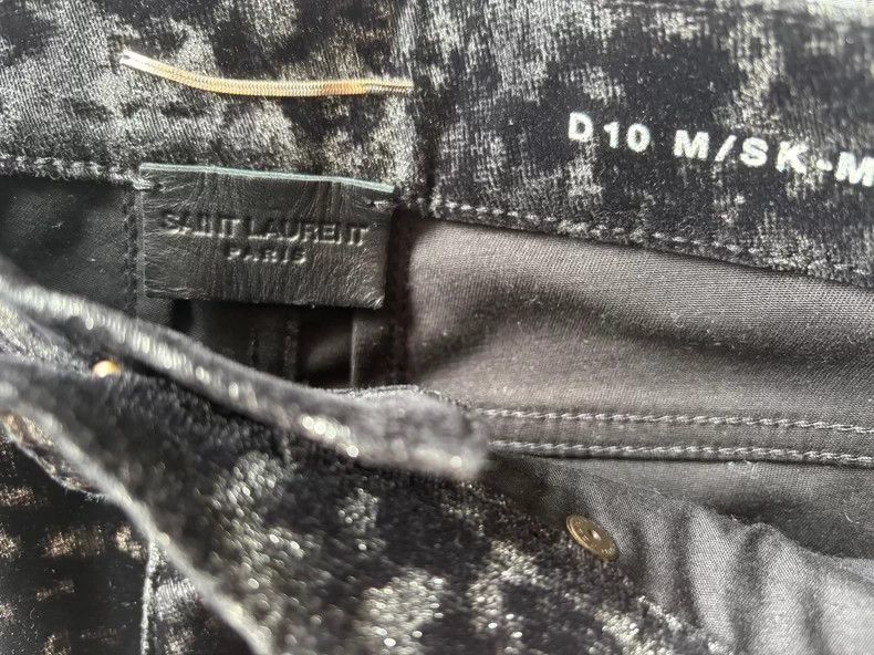 Saint Laurent Paris Saint Laurent 16FW Sequined Velvet Jeans Size US 30 / EU 46 - 3 Thumbnail