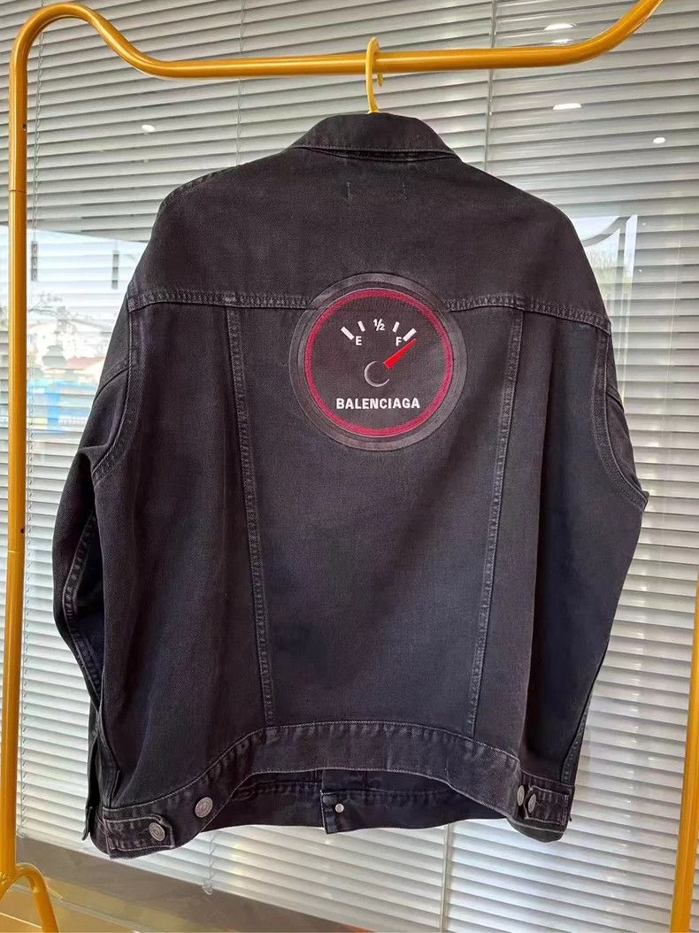 Balenciaga Balenciaga Back Logo Denim Jacket Size US M / EU 48-50 / 2 - 2 Thumbnail