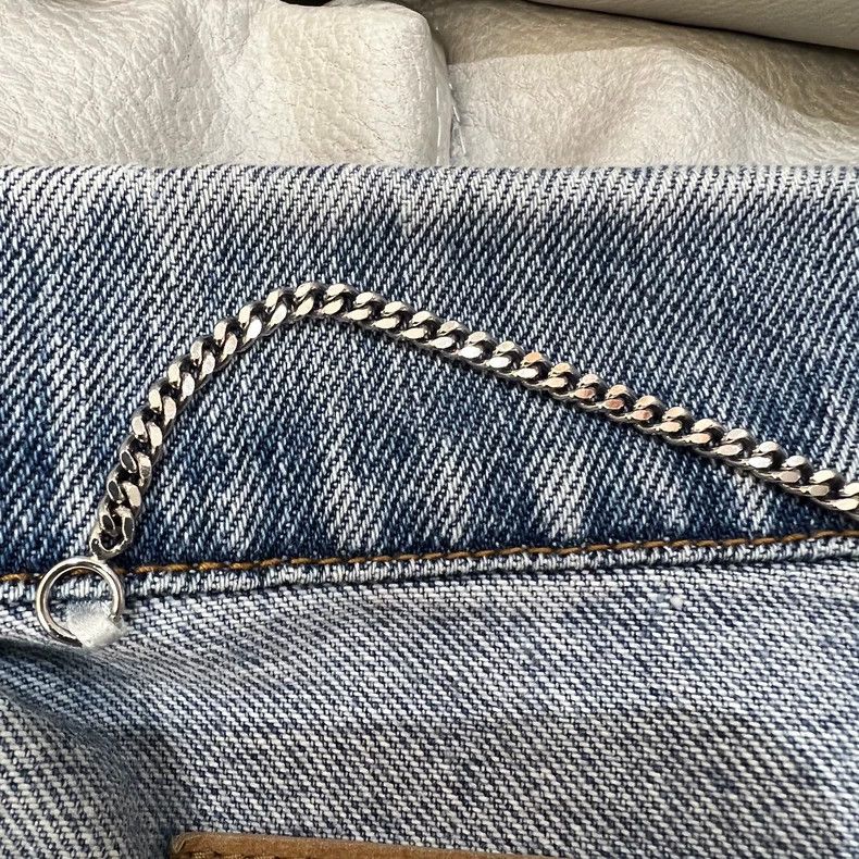 Balenciaga Balenciaga Denim Button Collar Jacket Size US XL / EU 56 / 4 - 3 Thumbnail