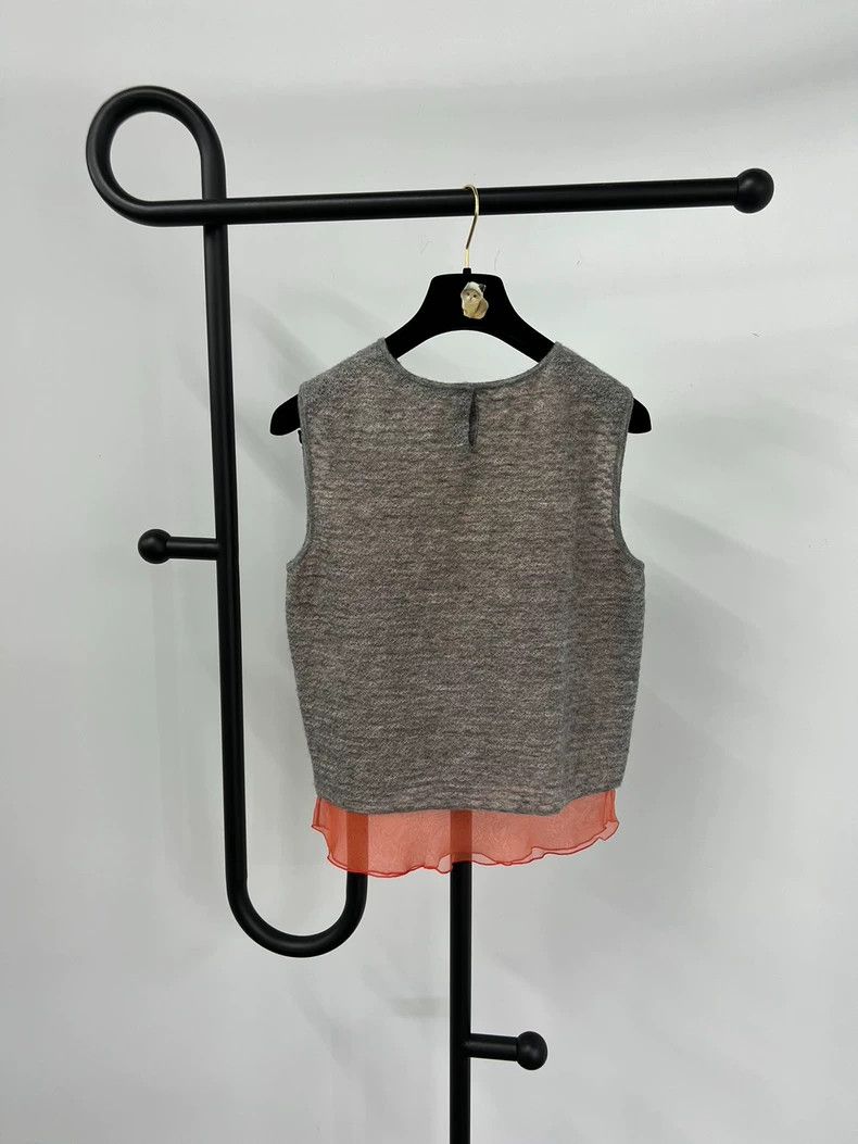 Dior Dior Wool Silk Sleeveless Vest Top Size US S / EU 44-46 / 1 - 2 Thumbnail