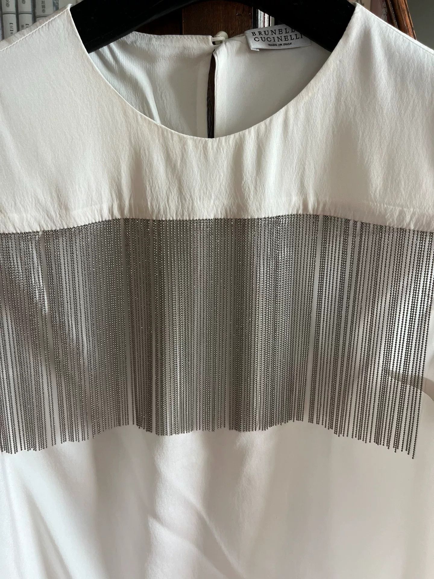 Brunello Cucinelli Brunello Cucinelli Silk Fringe Tank Top Size US XS / EU 42 / 0 - 2 Thumbnail