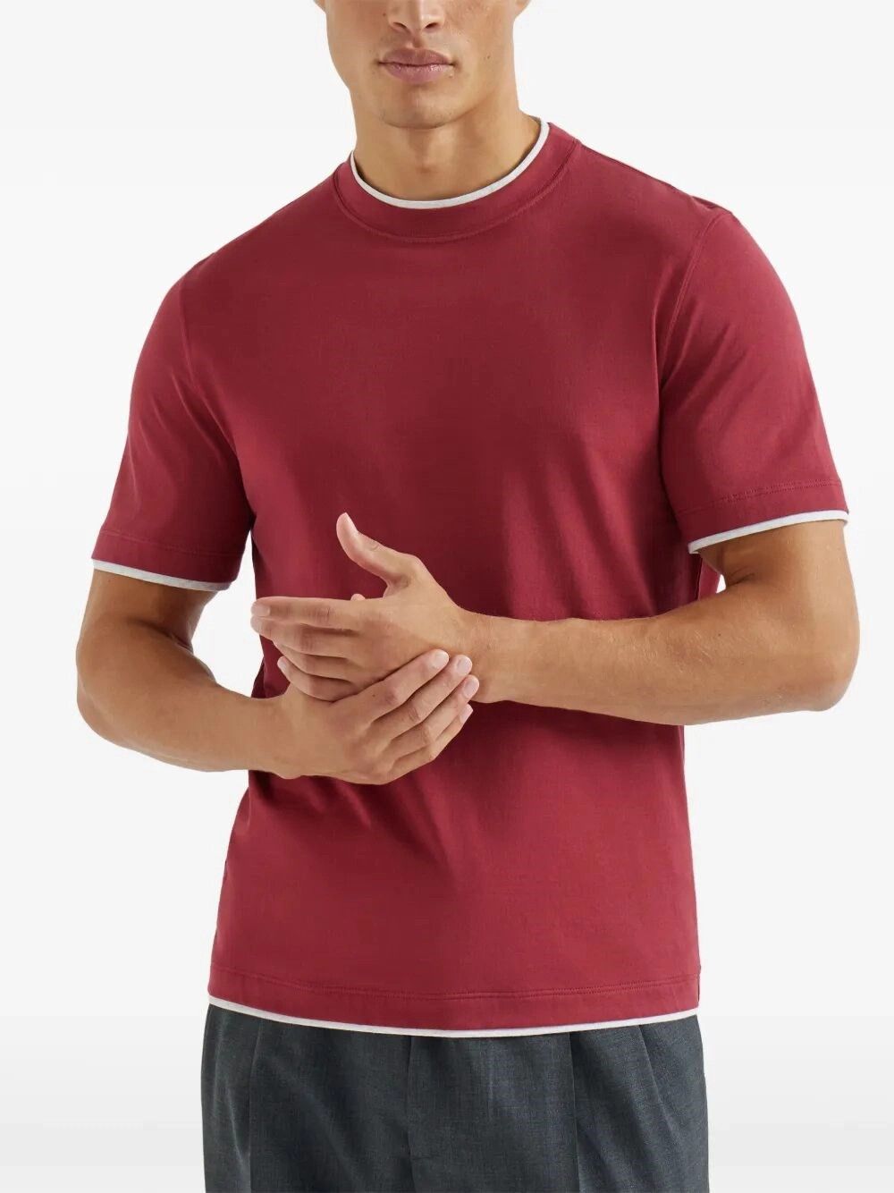 Brunello Cucinelli T-Shirt With Faux-Layering Size US L / EU 52-54 / 3 - 5 Thumbnail