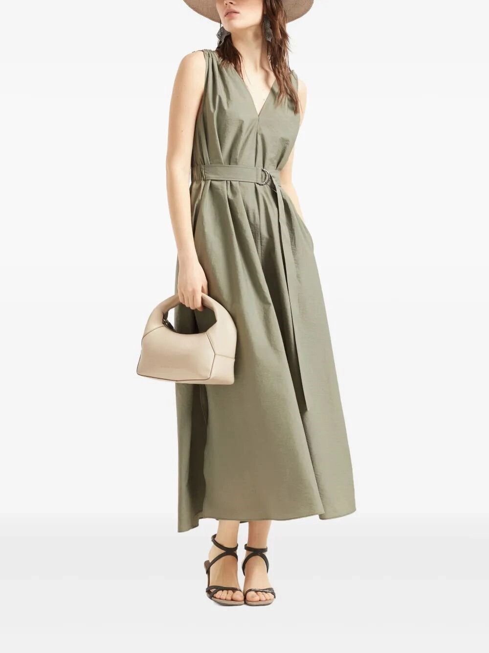 Brunello Cucinelli Belted Dress With Monili Shoulder Size M / US 6-8 / IT 42-44 - 6 Thumbnail
