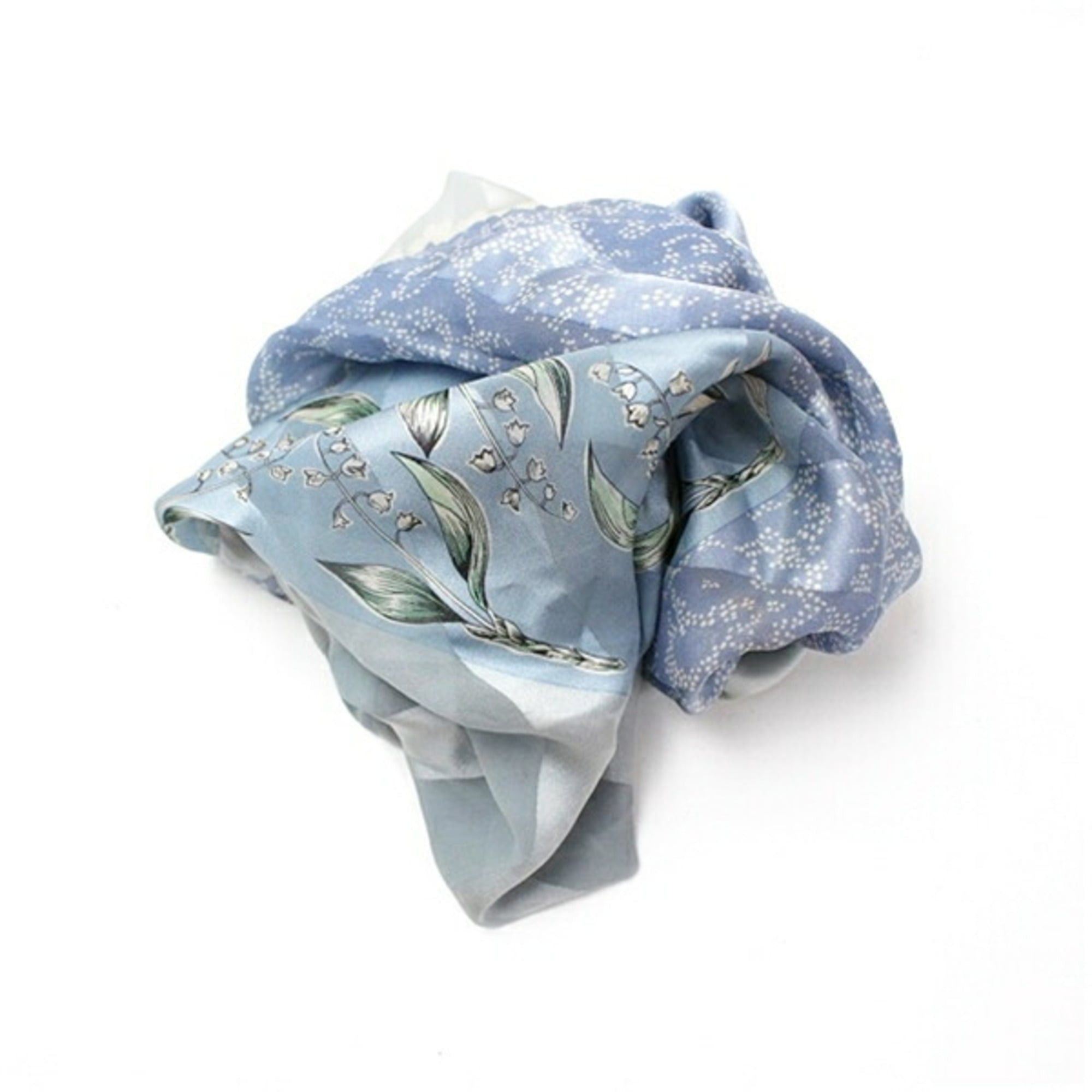 Dior Christian Dior Silk Scarf/Muffler Light Blue Women's Size ONE SIZE - 8 Thumbnail