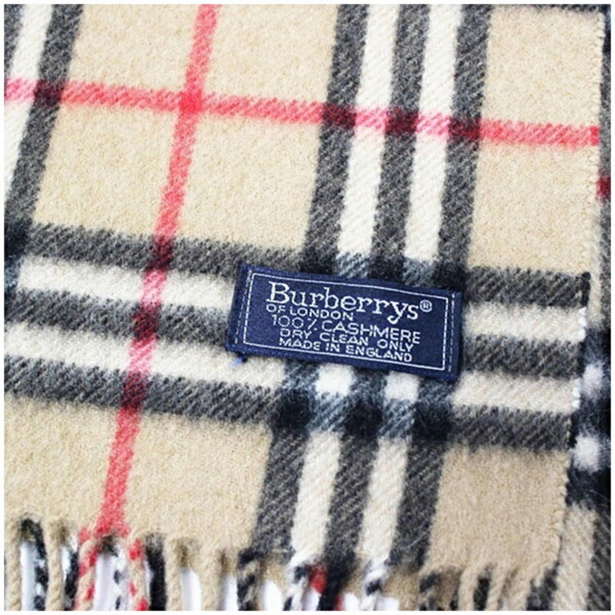 Burberry Burberry Cashmere Scarf, Camel x Check, 144 30 cm, for Men and Women Size ONE SIZE - 4 Thumbnail