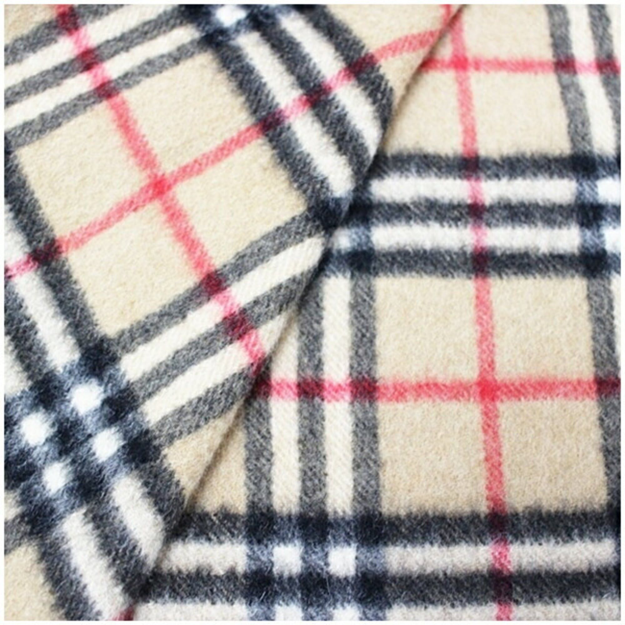 Burberry Burberry Cashmere Scarf, Camel x Check, 144 30 cm, for Men and Women Size ONE SIZE - 6 Thumbnail