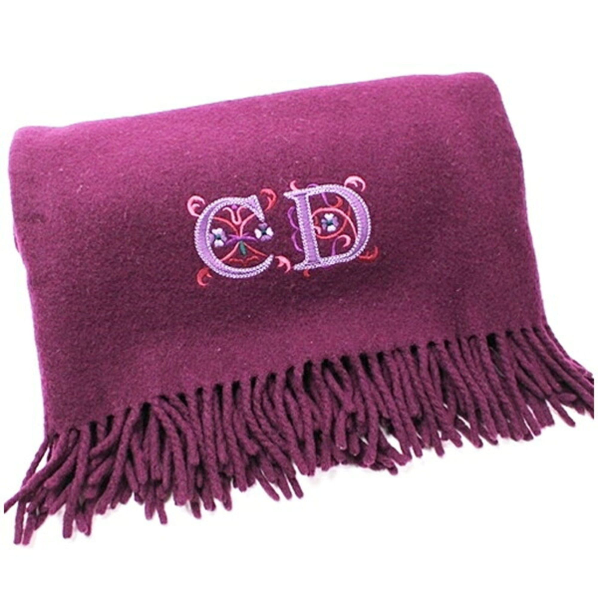 Dior Christian Dior Wool Throw, Purple, 84 x 122 cm, Dior, Women's Size ONE SIZE - 2 Thumbnail