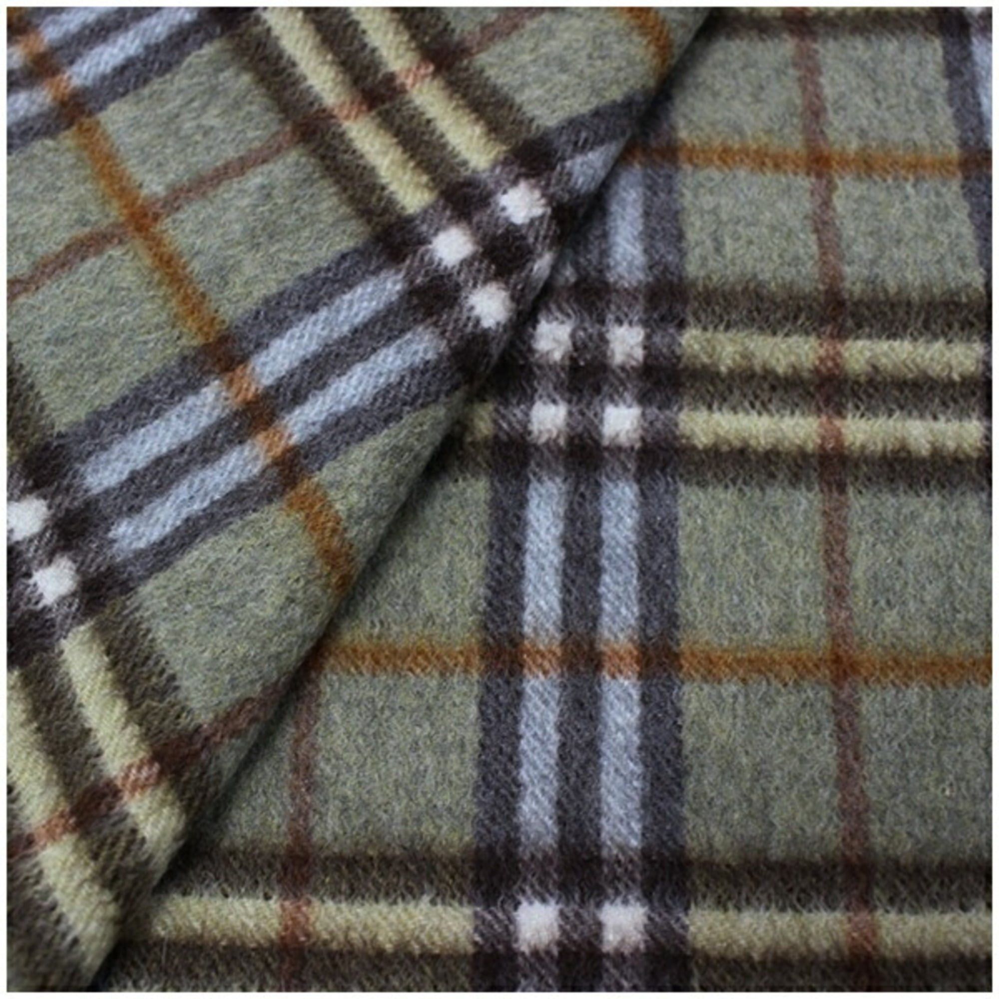 Burberry Burberry Cashmere Scarf, Khaki x Check, 31 154 cm, Men's and Women's Size ONE SIZE - 6 Thumbnail