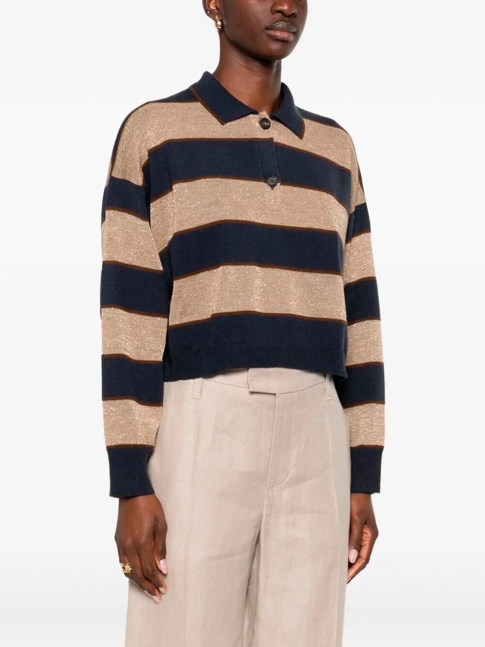 Brunello Cucinelli Polo Sweater Size XS / US 0-2 / IT 36-38 - 4 Thumbnail