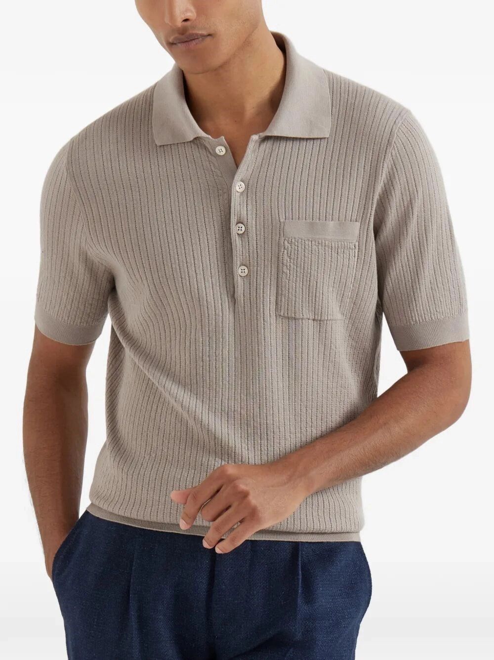 Brunello Cucinelli Short Sleeve Polo Size US XXL / EU 58 / 5 - 5 Thumbnail