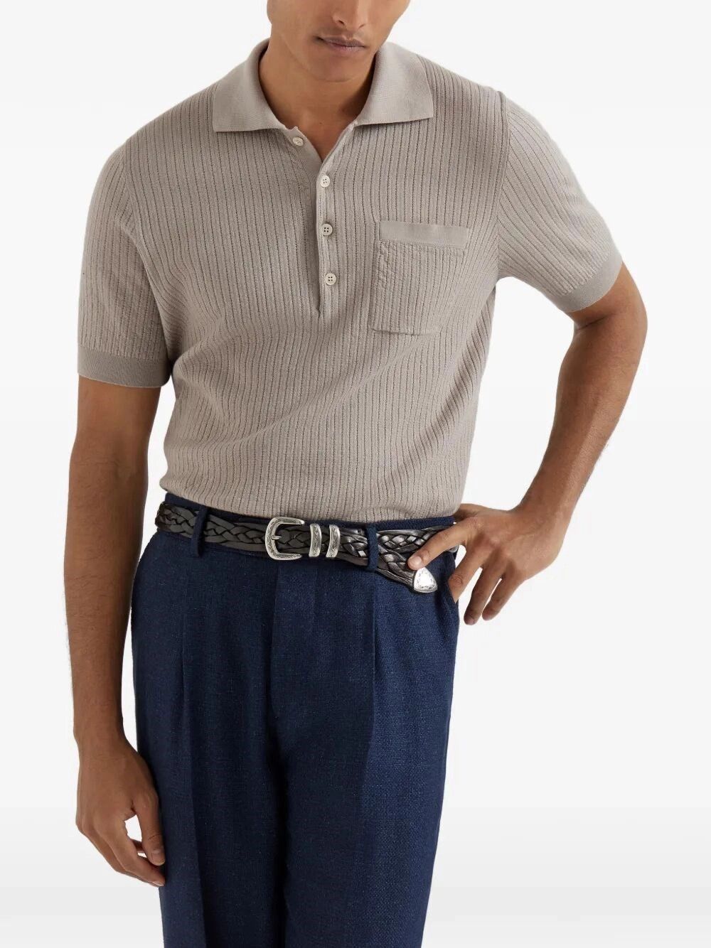 Brunello Cucinelli Short Sleeve Polo Size US XXL / EU 58 / 5 - 3 Thumbnail