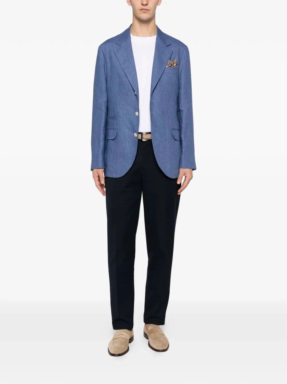 Brunello Cucinelli Linen Deconstructed Blazer Size US L / EU 52-54 / 3 - 2 Thumbnail