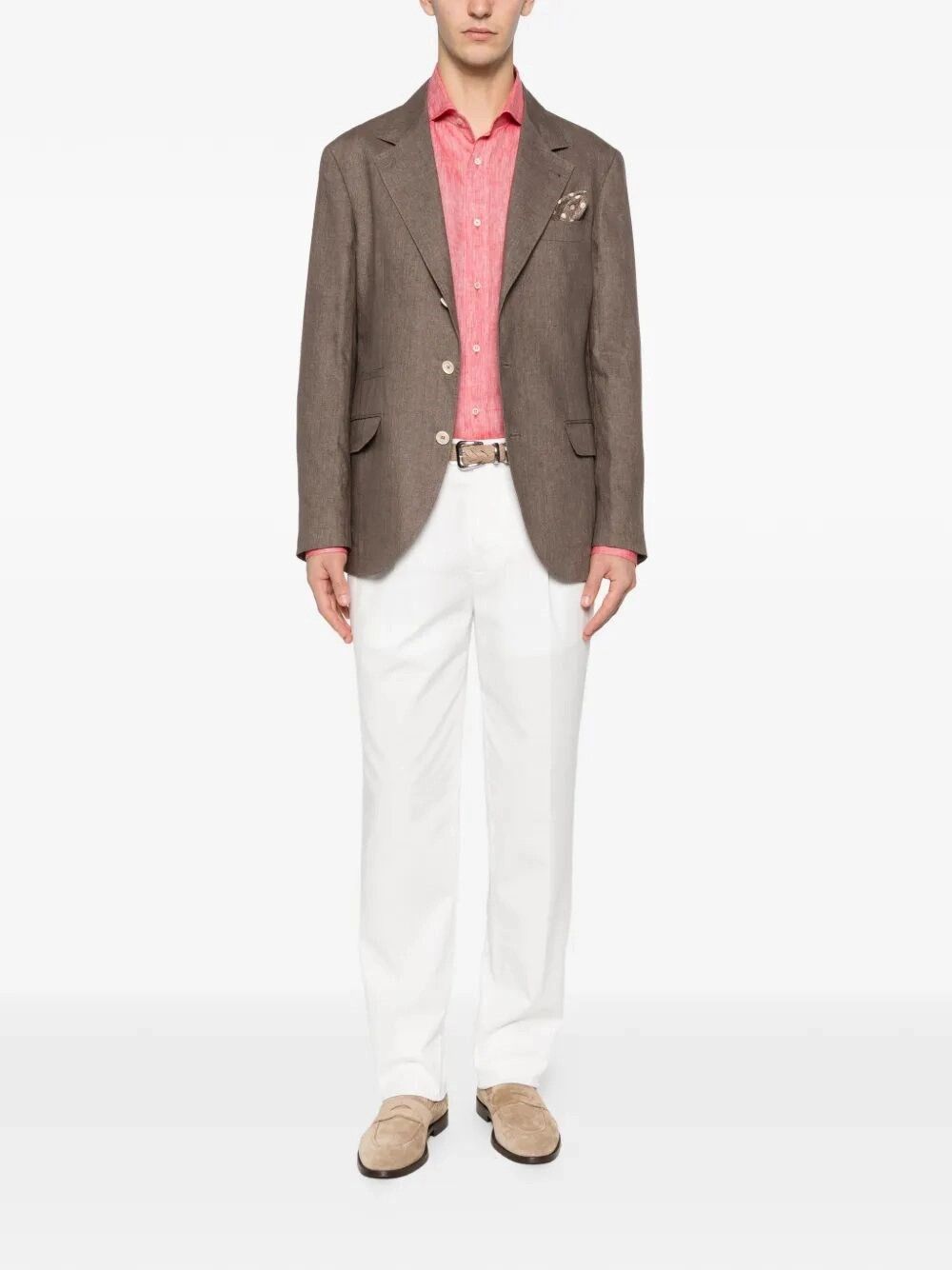 Brunello Cucinelli Linen Deconstructed Blazer Size US M / EU 48-50 / 2 - 2 Thumbnail