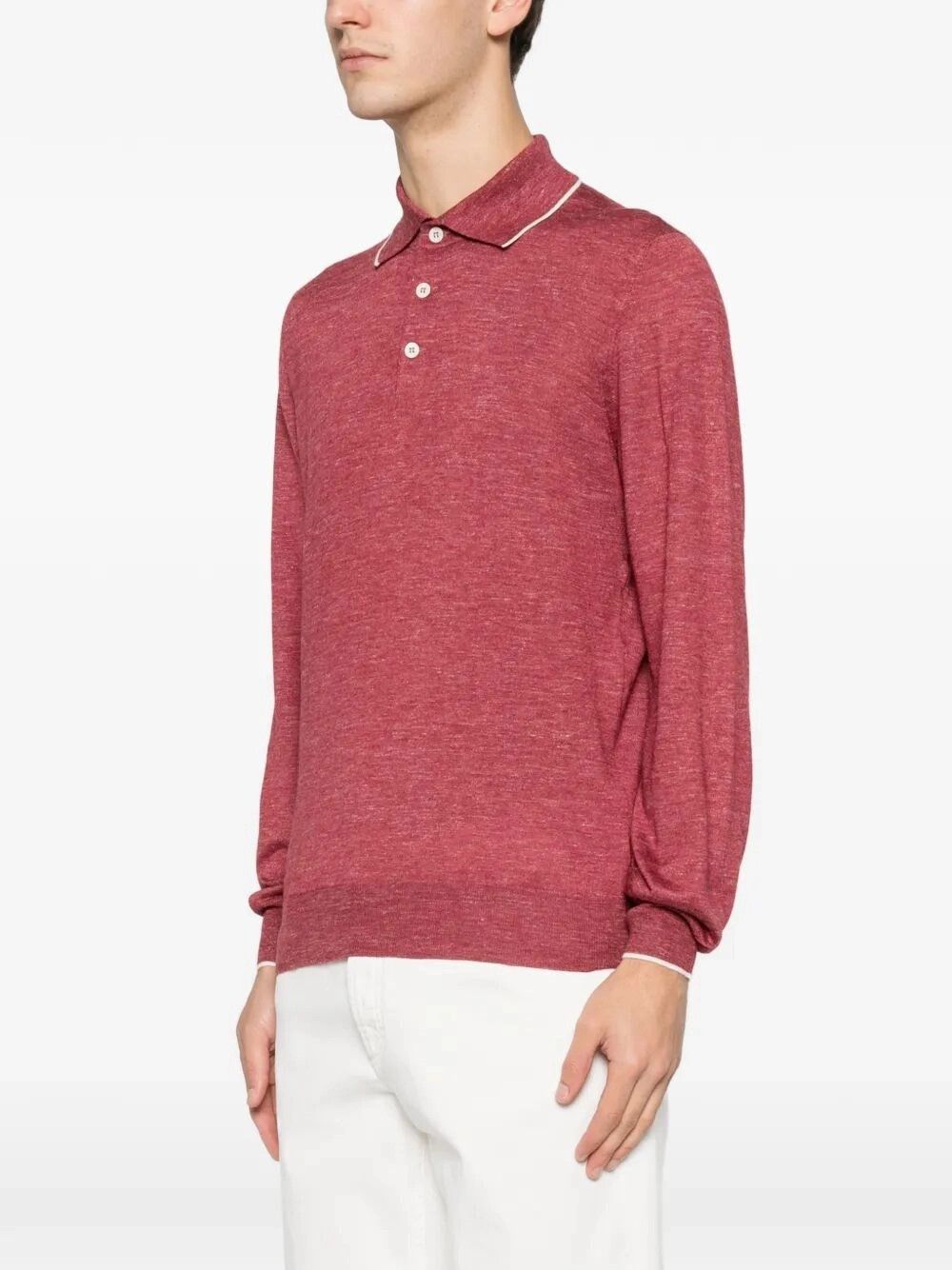 Brunello Cucinelli Long Sleeve Polo Size US XXL / EU 58 / 5 - 4 Thumbnail