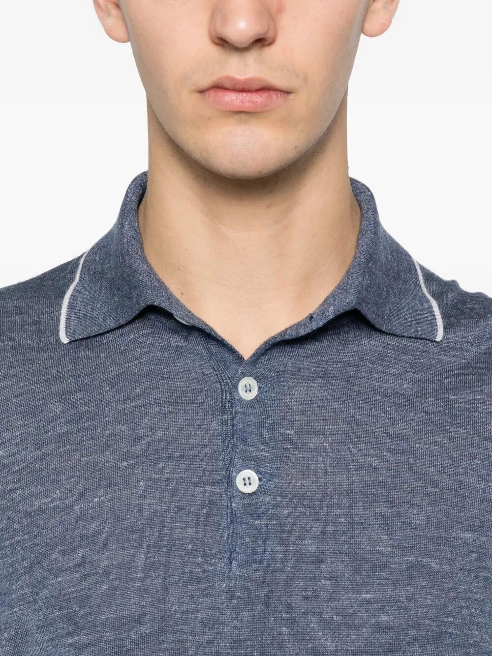 Brunello Cucinelli Long Sleeve Polo Size US XL / EU 56 / 4 - 3 Thumbnail