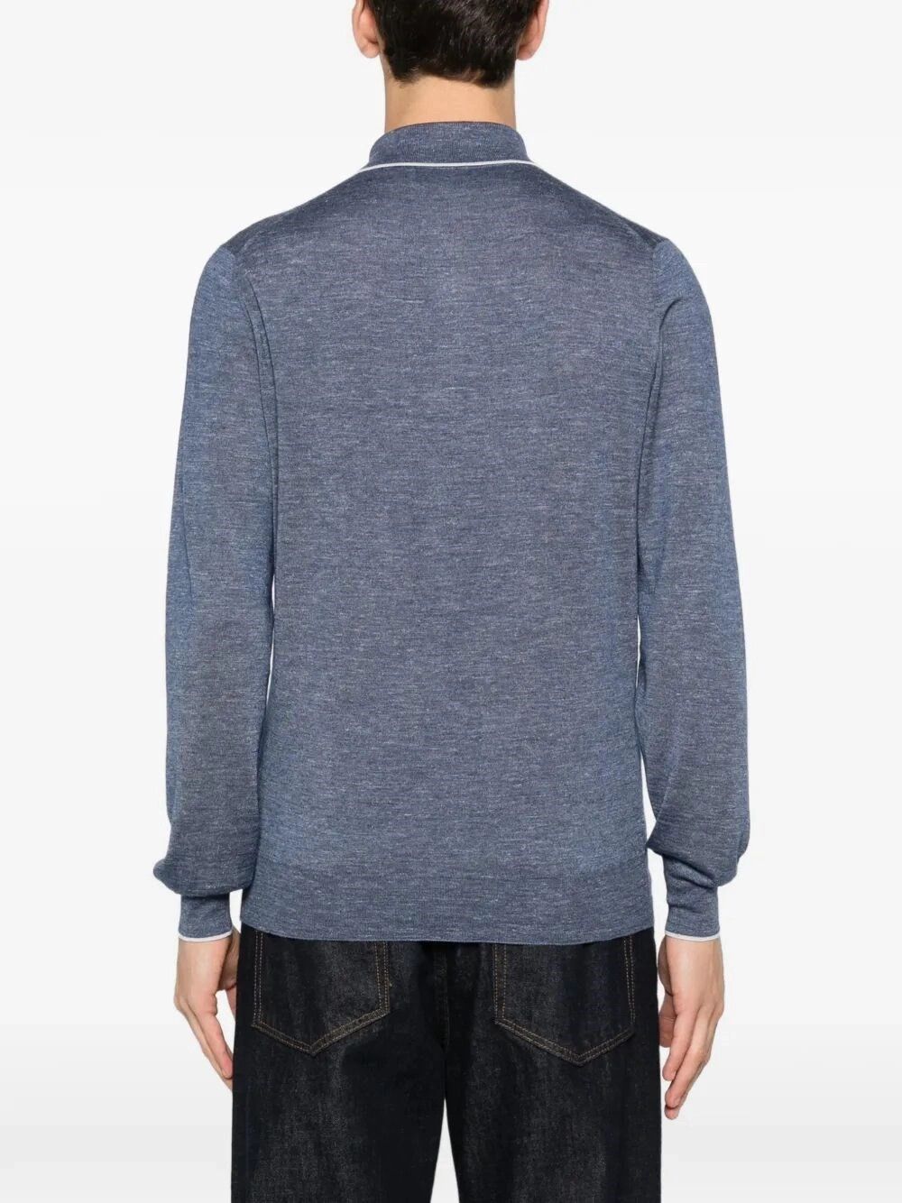 Brunello Cucinelli Long Sleeve Polo Size US XL / EU 56 / 4 - 4 Thumbnail