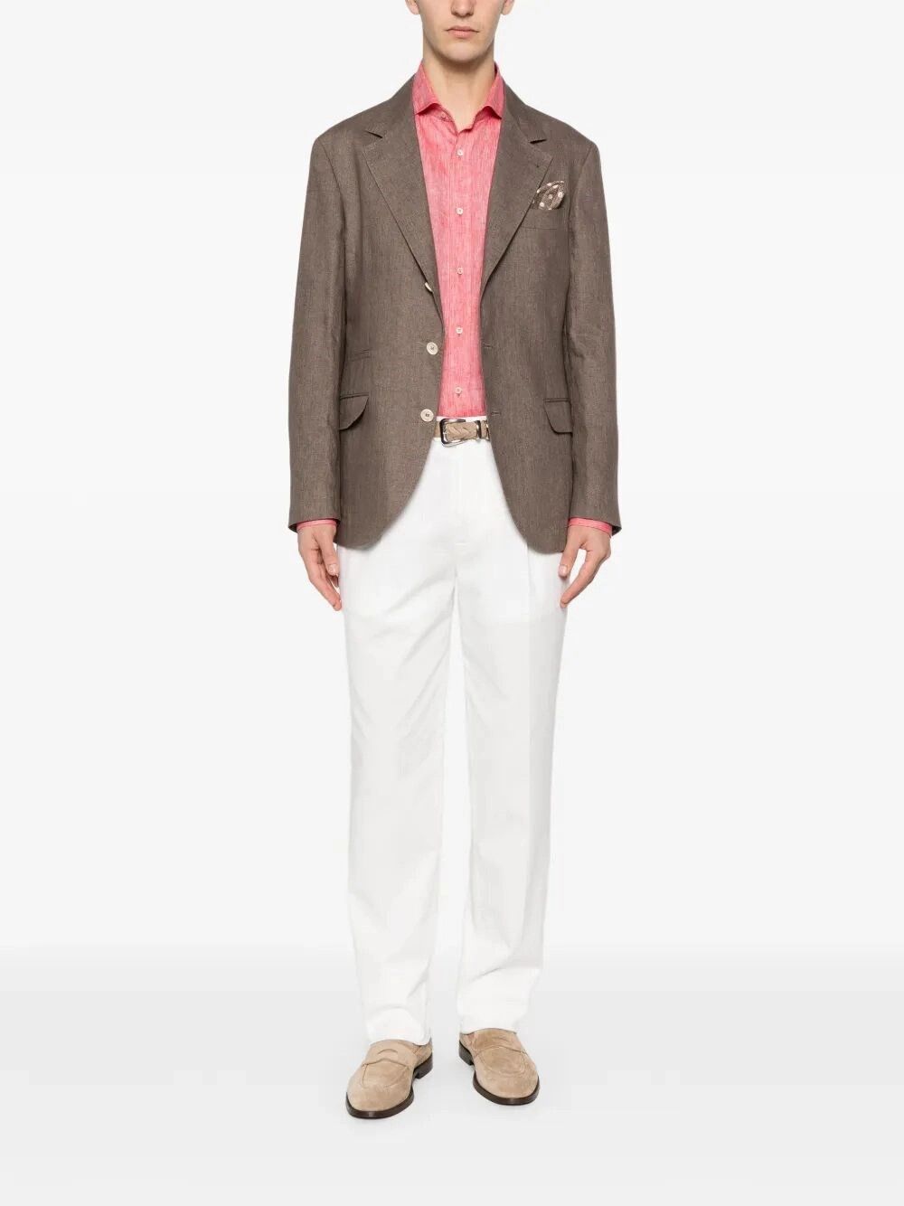 Brunello Cucinelli Linen Shirt Size US L / EU 52-54 / 3 - 2 Thumbnail