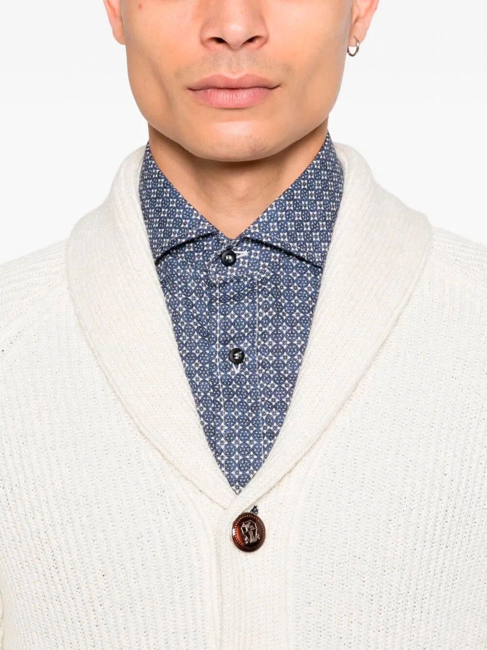 Brunello Cucinelli English Rib Knit Cardigan Size US XL / EU 56 / 4 - 4 Thumbnail