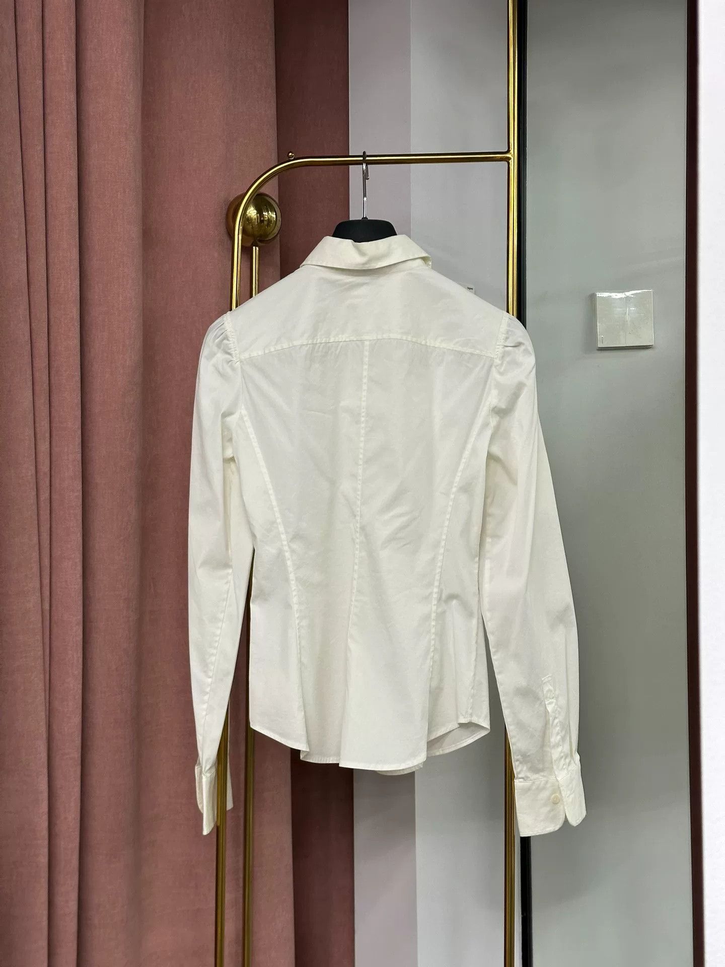 Loro Piana Loro Piana White Collared Long Sleeve Shirt Size US M / EU 48-50 / 2 - 3 Thumbnail
