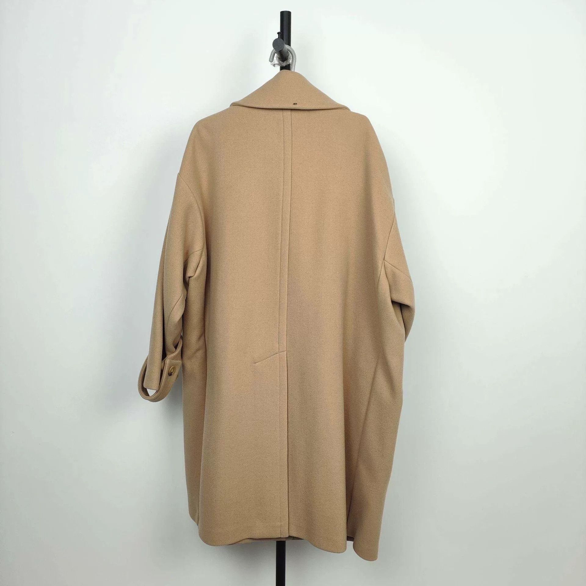Max Mara MaxMara Wool Coat M Beige Size US M / EU 48-50 / 2 - 2 Thumbnail