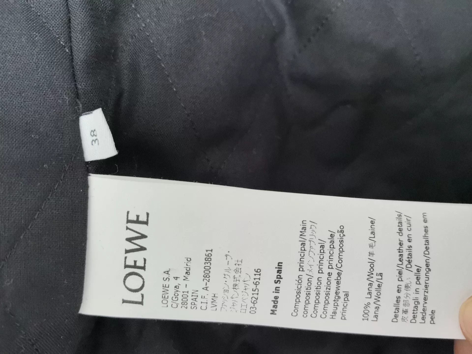 Loewe Loewe Wool Leather Striped Coat Size US S / EU 44-46 / 1 - 4 Thumbnail