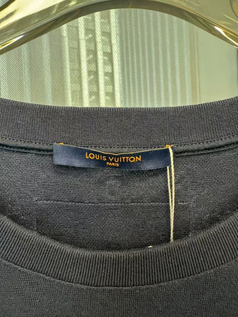 Louis Vuitton Louis Vuitton Blue Marine Beaded Short-Sleeve Size US XXL / EU 58 / 5 - 3 Thumbnail