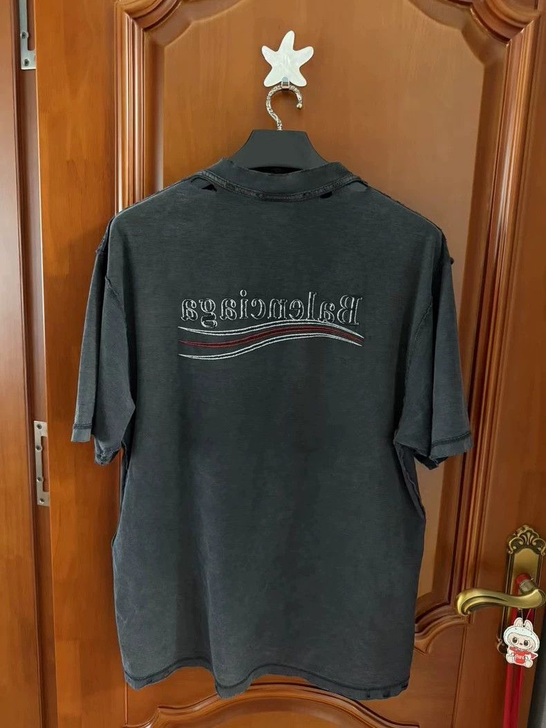 Balenciaga Balenciaga 25 New Embroidered Reverse Logo Tee Size US XS / EU 42 / 0 - 2 Thumbnail