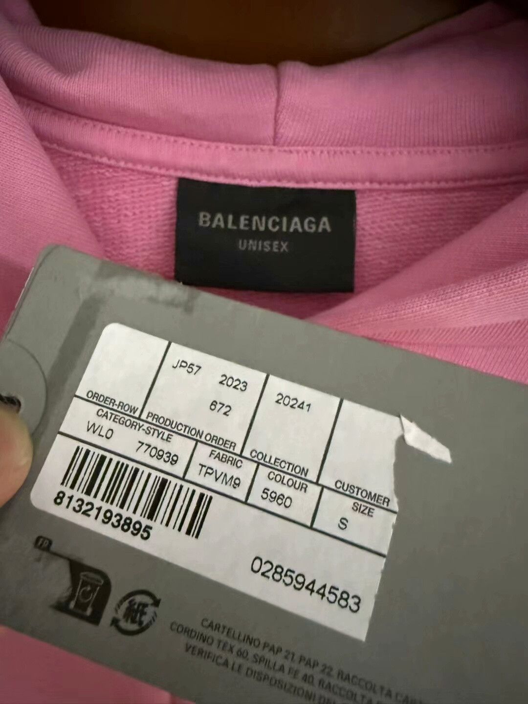 Balenciaga Balenciaga Flame Logo Pink Long Sleeve Jacket S Size US S / EU 44-46 / 1 - 3 Thumbnail