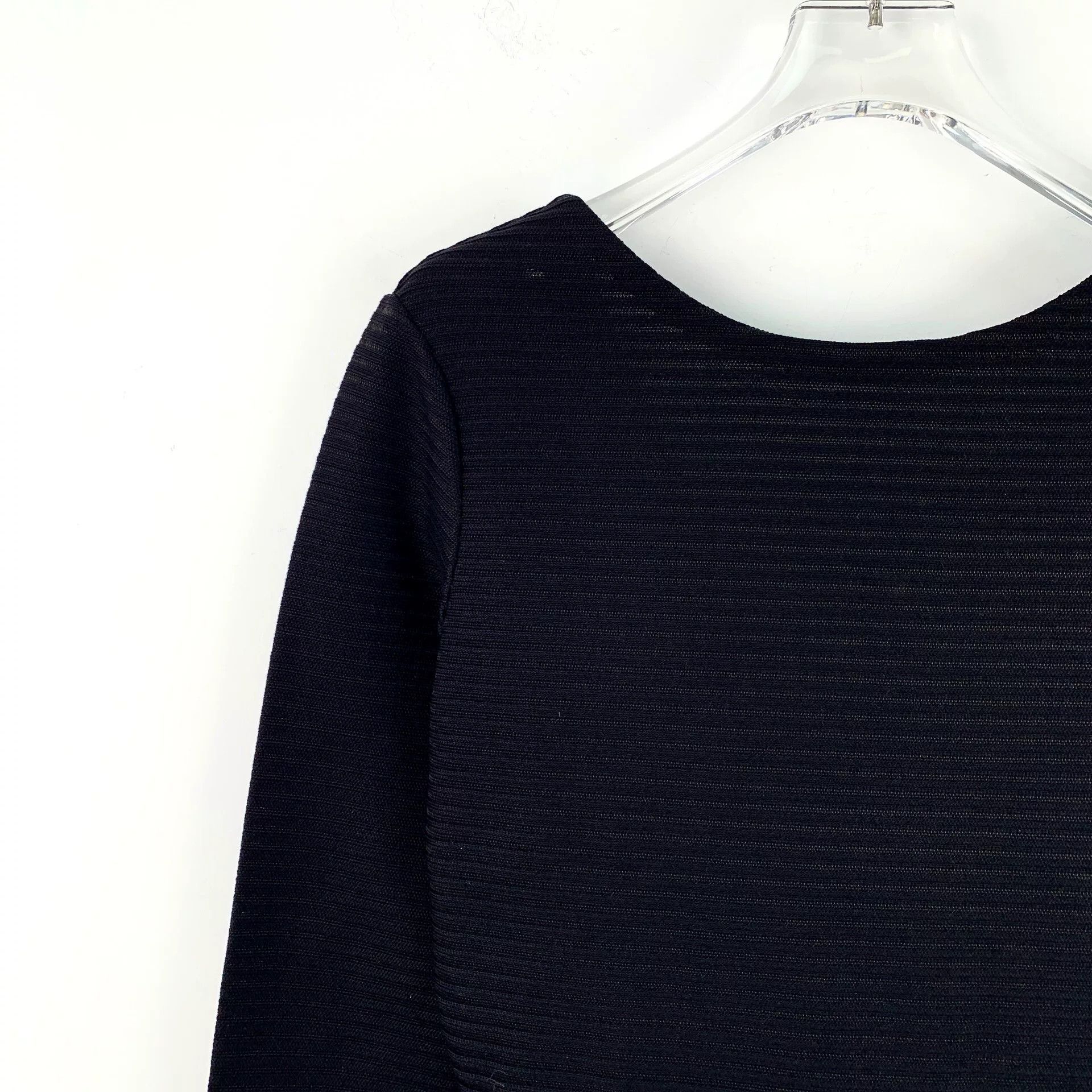 Dior black silk v-neck long sleeve dress Size US XS / EU 42 / 0 - 3 Thumbnail