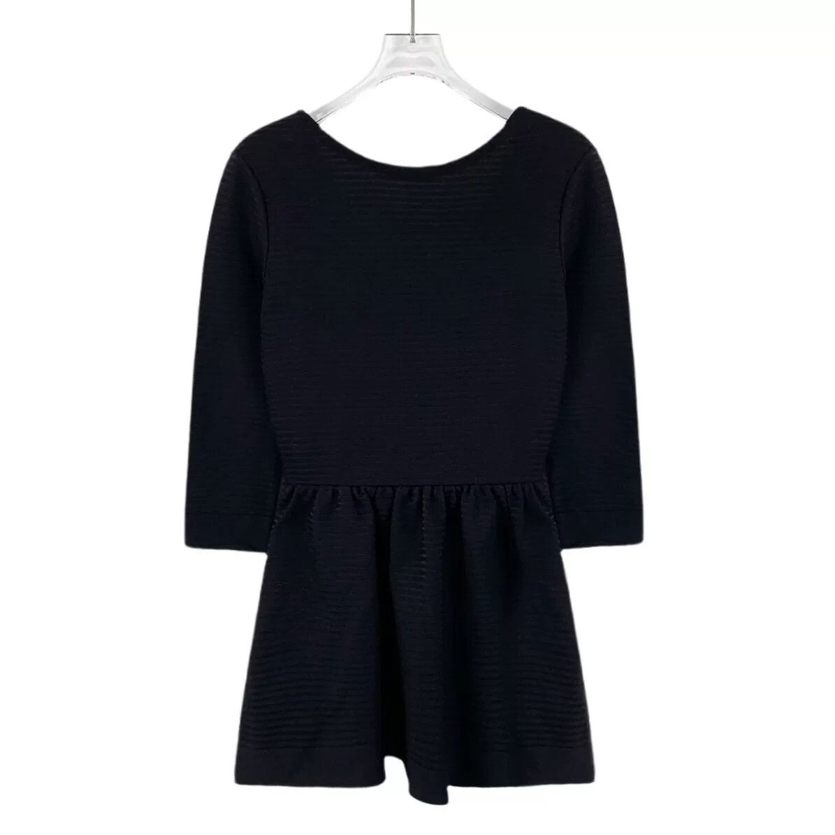 Dior black silk v-neck long sleeve dress Size US XS / EU 42 / 0 - 2 Thumbnail